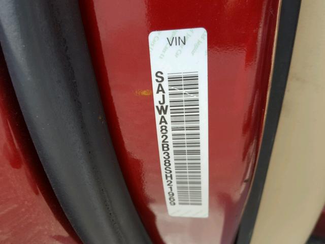 SAJWA82B38SH21969 - 2008 JAGUAR XJ VANDEN RED photo 10