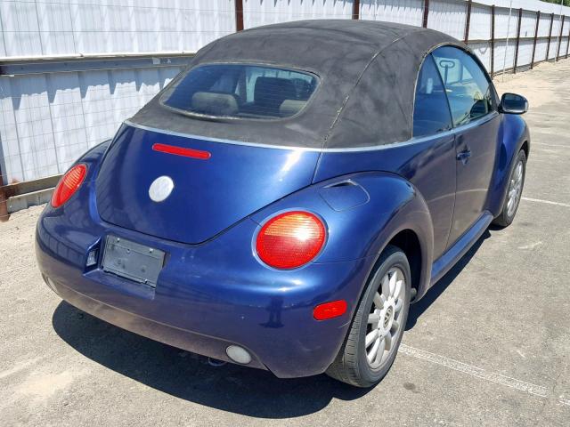 3VWCM31Y85M305416 - 2005 VOLKSWAGEN NEW BEETLE Mavi foto 4