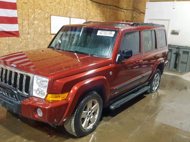 1J8HG48N37C586507 - 2007 JEEP COMMANDER MAROON photo 2
