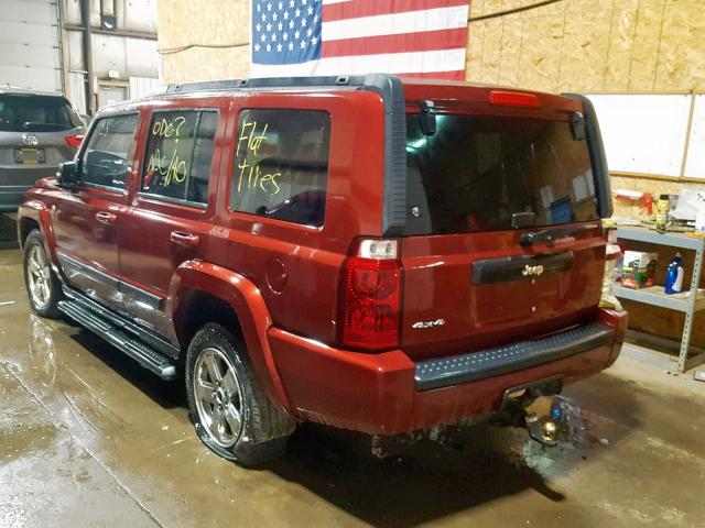 1J8HG48N37C586507 - 2007 JEEP COMMANDER MAROON photo 3