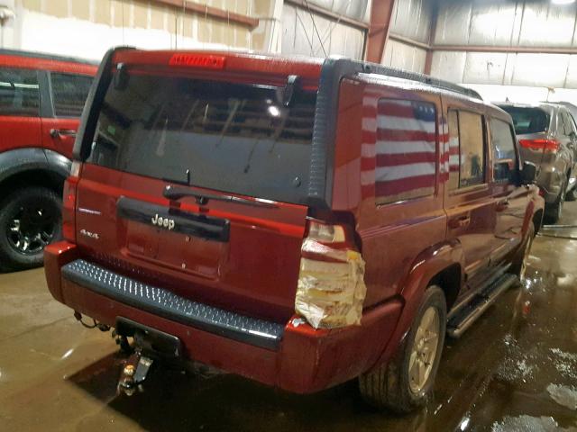 1J8HG48N37C586507 - 2007 JEEP COMMANDER MAROON photo 4