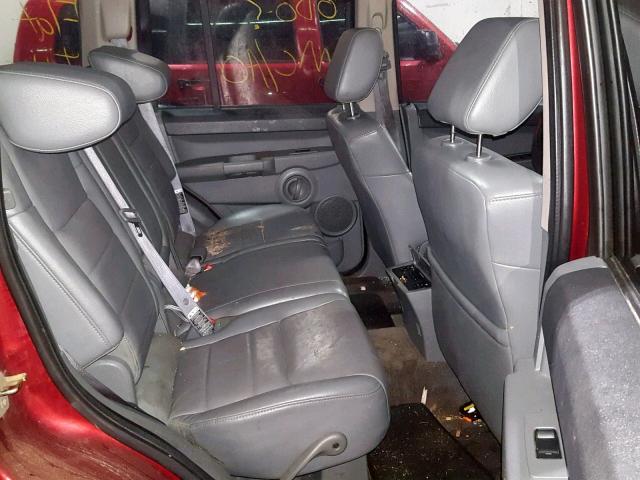1J8HG48N37C586507 - 2007 JEEP COMMANDER MAROON photo 6