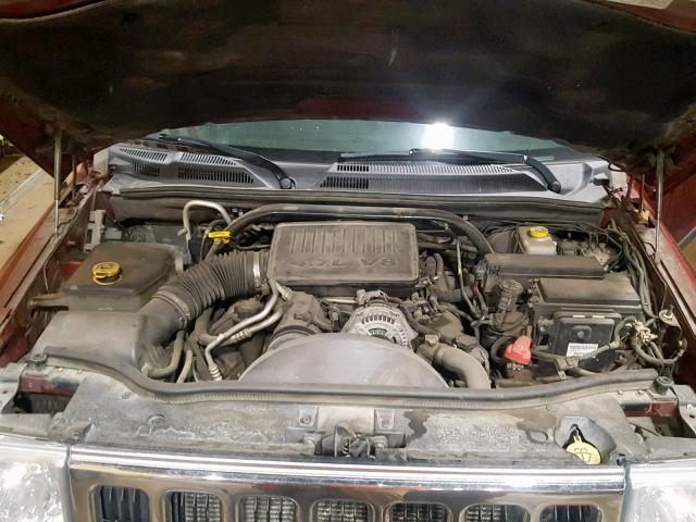 1J8HG48N37C586507 - 2007 JEEP COMMANDER MAROON photo 7