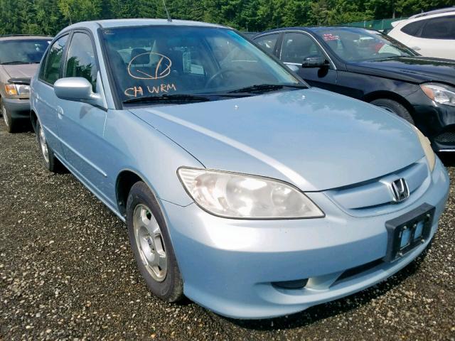 JHMES96664S005440 - 2004 HONDA CIVIC HYBR BLUE photo 1