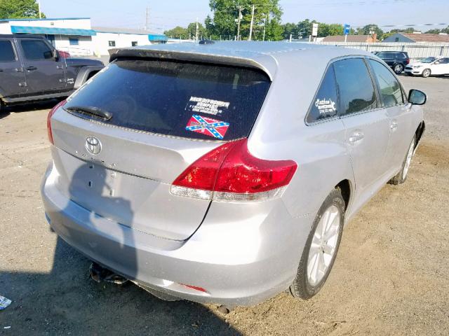 4T3ZE11AX9U019962 - 2009 TOYOTA VENZA SILVER photo 4