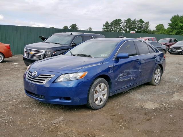 4T1BB46KX8U052724 - 2008 TOYOTA CAMRY HYBR BLUE photo 2