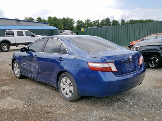 4T1BB46KX8U052724 - 2008 TOYOTA CAMRY HYBR BLUE photo 3