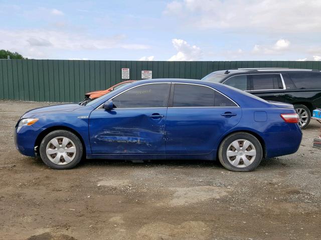 4T1BB46KX8U052724 - 2008 TOYOTA CAMRY HYBR BLUE photo 9