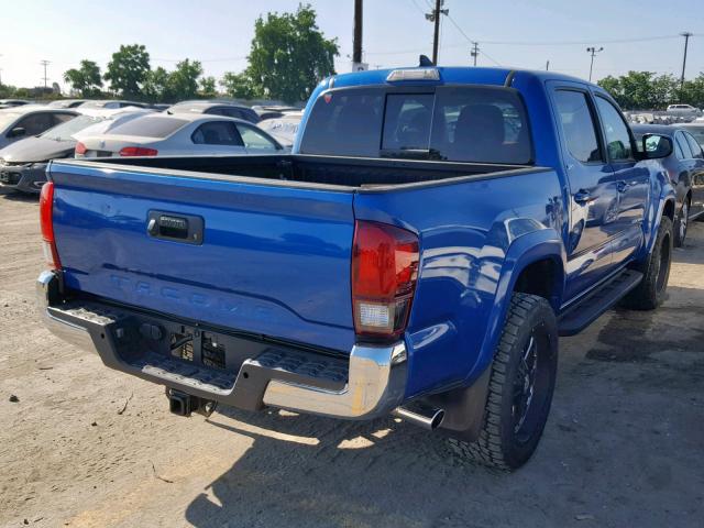 3TMAZ5CNXJM059781 - 2018 TOYOTA TACOMA DOU BLUE photo 4