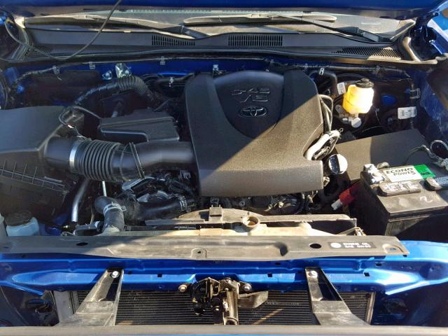 3TMAZ5CNXJM059781 - 2018 TOYOTA TACOMA DOU BLUE photo 7
