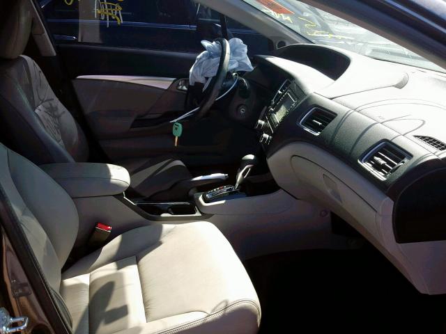19XFB2F96DE008767 - 2013 HONDA CIVIC EXL შავი ფოტო 5