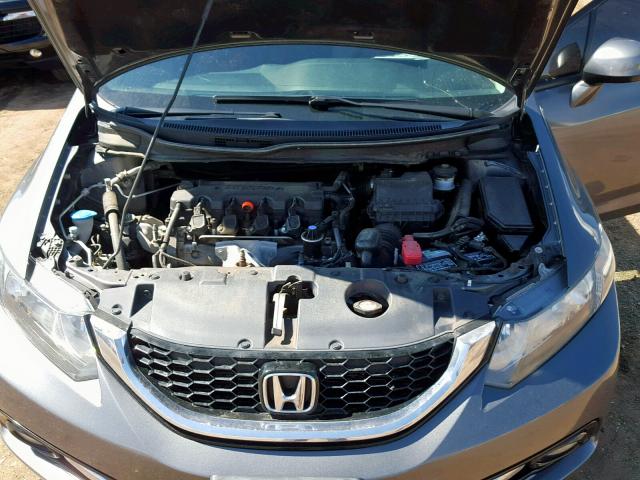 19XFB2F96DE008767 - 2013 HONDA CIVIC EXL შავი ფოტო 7