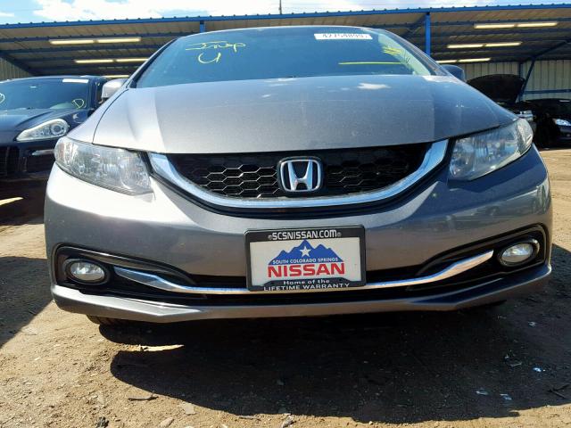 19XFB2F96DE008767 - 2013 HONDA CIVIC EXL შავი ფოტო 9