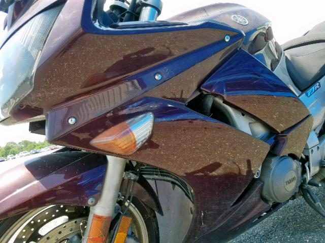 JYARP15E37A003892 - 2007 YAMAHA FJR1300 MAROON photo 9