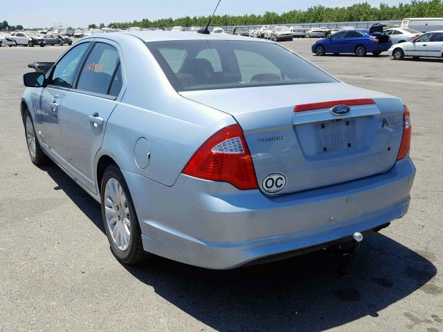 3FADP0L38AR143272 - 2010 FORD FUSION HYB BLUE photo 3