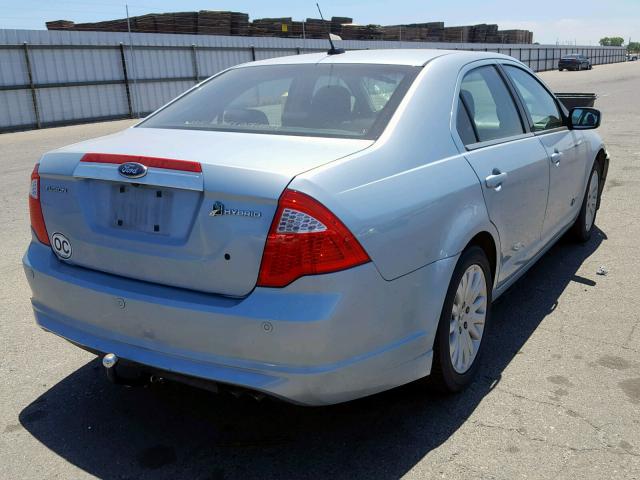 3FADP0L38AR143272 - 2010 FORD FUSION HYB BLUE photo 4