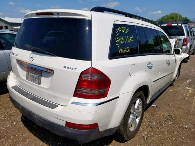 4JGBF22E28A418685 - 2008 MERCEDES-BENZ GL 320 CDI WHITE photo 4