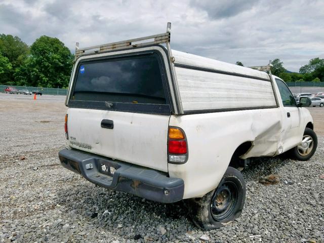 5TBJN32123S381924 - 2003 TOYOTA TUNDRA WHITE photo 4