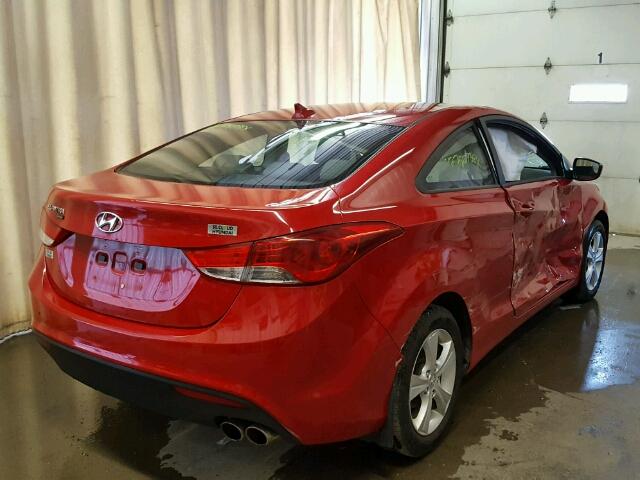 KMHDH6AE6DU006161 - 2013 HYUNDAI ELANTRA CO RED photo 4