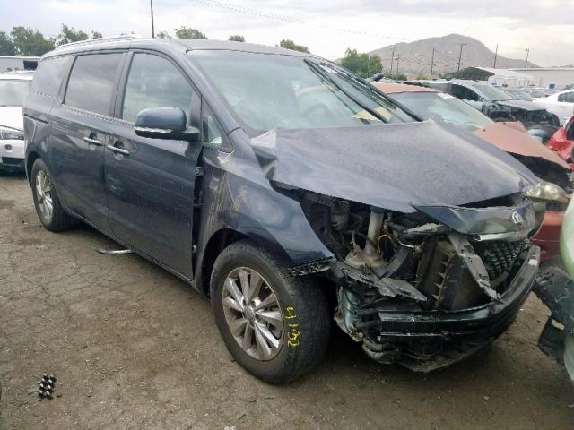 KNDMB5C12G6082544 - 2016 KIA SEDONA LX BLUE photo 1