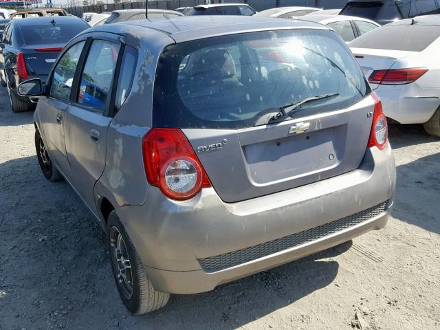 KL1TD6DE3AB099386 - 2010 CHEVROLET AVEO LS GRAY photo 3