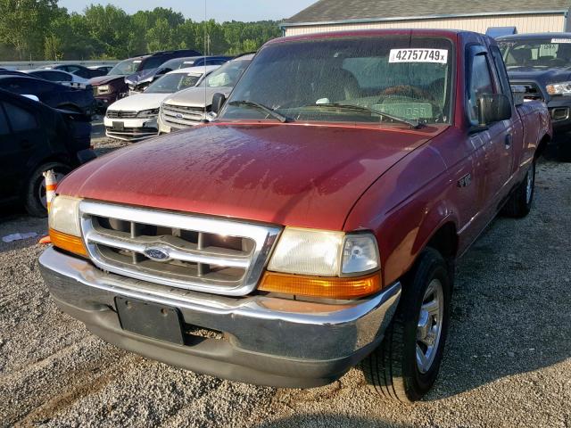 1FTYR14V6YTA21563 - 2000 FORD RANGER SUP RED photo 2