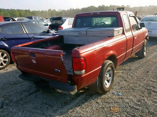 1FTYR14V6YTA21563 - 2000 FORD RANGER SUP RED photo 4