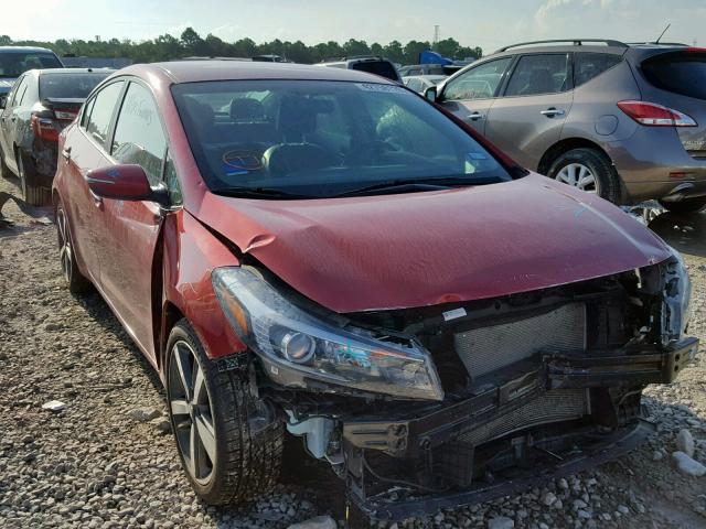 3KPFL4A88HE037085 - 2017 KIA FORTE EX RED photo 1