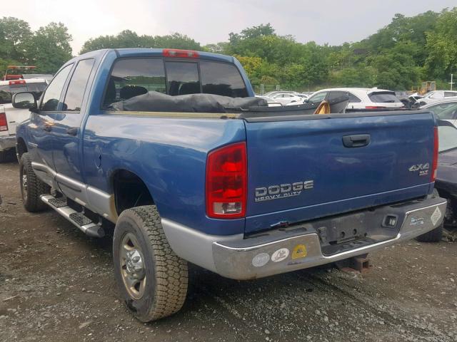 3D7KU28D54G172015 - 2004 DODGE RAM 2500 S BLUE photo 3