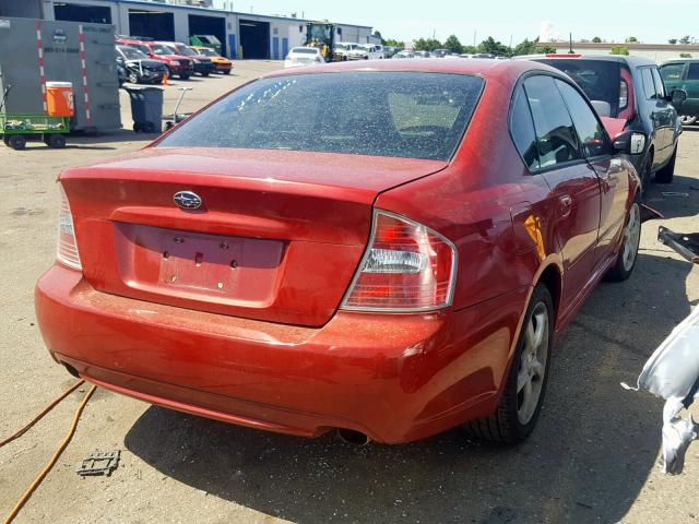 4S3BL676564203464 - 2006 SUBARU LEGACY GT MAROON photo 4