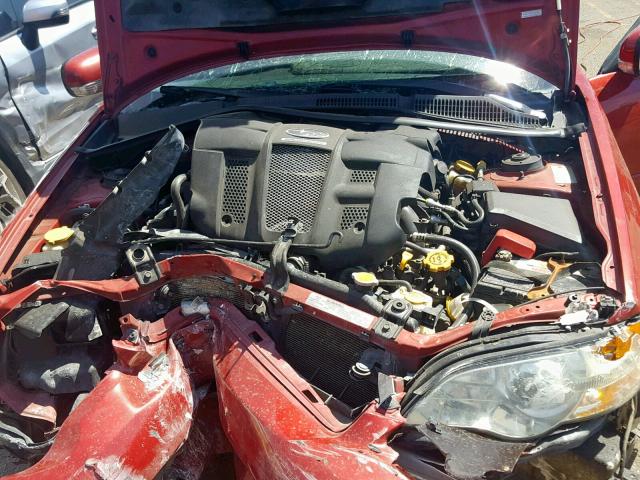 4S3BL676564203464 - 2006 SUBARU LEGACY GT MAROON photo 7