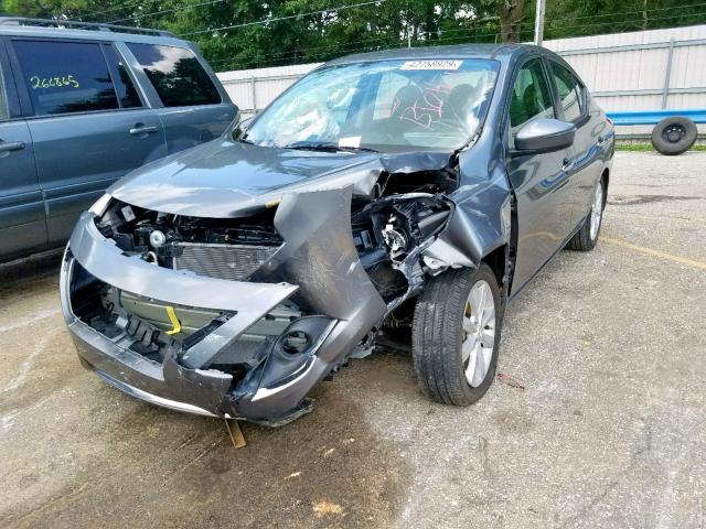 3N1CN7AP0HL853454 - 2017 NISSAN VERSA S GRAY photo 2