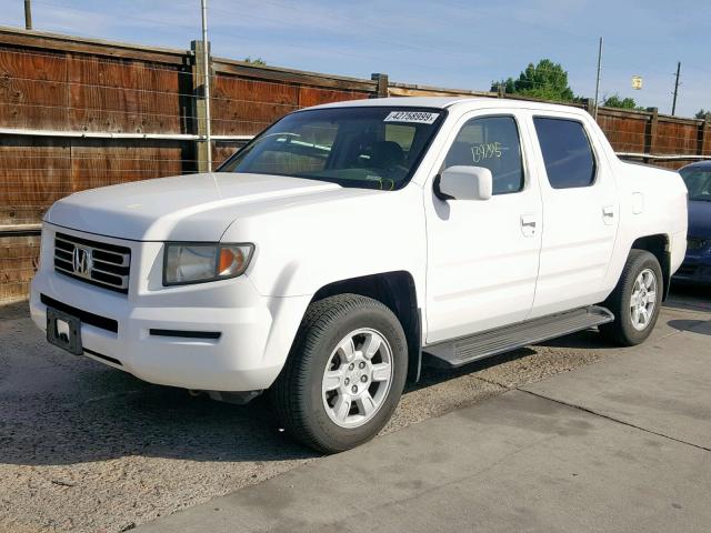 2HJYK16446H518951 - 2006 HONDA RIDGELINE WHITE photo 2