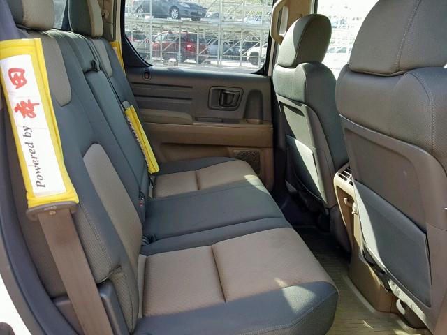 2HJYK16446H518951 - 2006 HONDA RIDGELINE WHITE photo 6