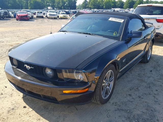 1ZVHT85H285169925 - 2008 FORD MUSTANG GT BLACK photo 2