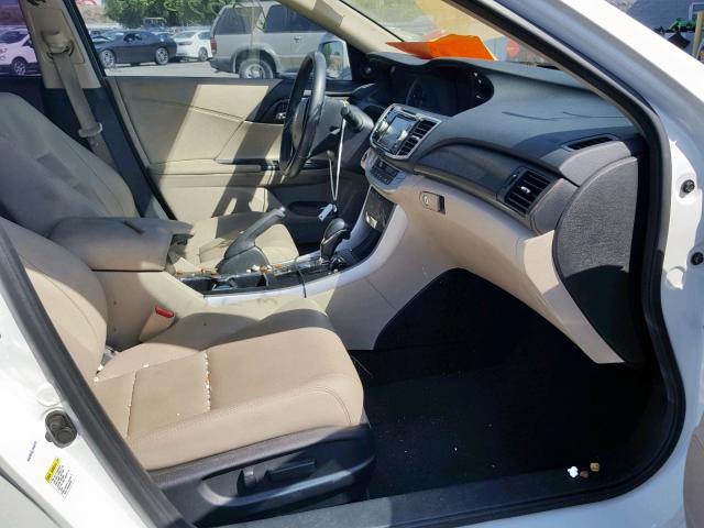 1HGCR2F83EA083339 - 2014 HONDA ACCORD EXL WHITE photo 5