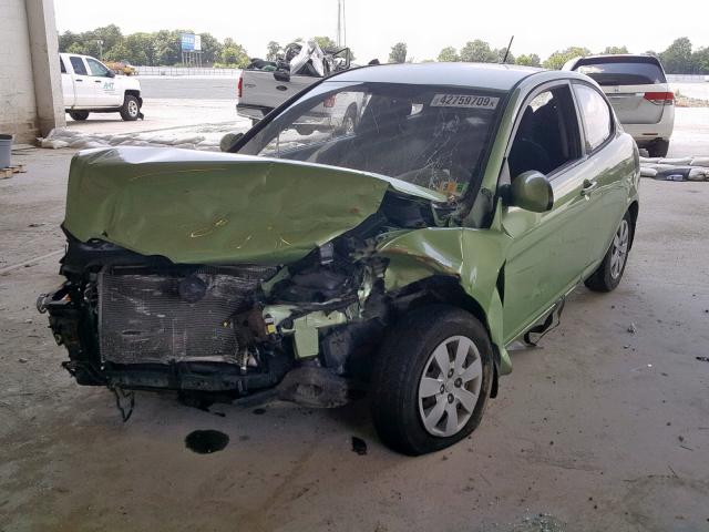 KMHCM36C59U135190 - 2009 HYUNDAI ACCENT GS GREEN photo 2