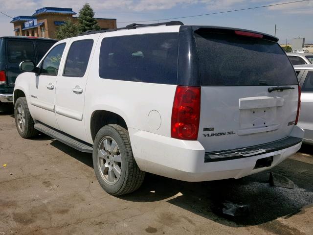 1GKFK16347J209892 - 2007 GMC YUKON XL K WHITE photo 3