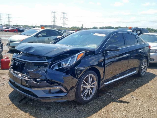 5NPE34AB6FH066228 - 2015 HYUNDAI SONATA SPO BLACK photo 2