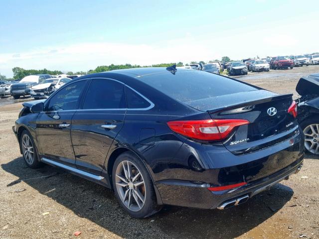 5NPE34AB6FH066228 - 2015 HYUNDAI SONATA SPO BLACK photo 3