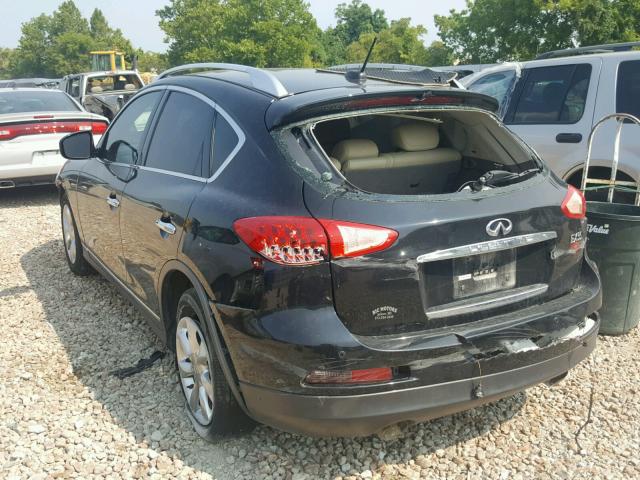 JNKAJ09F28M357501 - 2008 INFINITI EX35 BASE BLACK photo 3