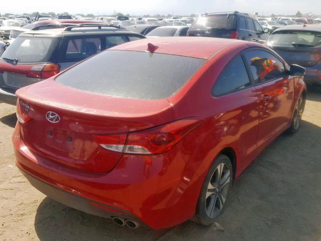 KMHDH6AE7DU004998 - 2013 HYUNDAI ELANTRA CO RED photo 4