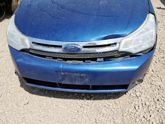 1FAHP36N29W259432 - 2009 FORD FOCUS SES BLUE photo 9