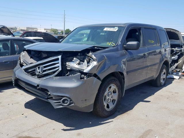 5FNYF4H23DB011886 - 2013 HONDA PILOT LX CHARCOAL photo 2