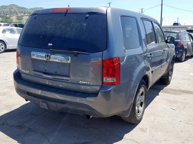 5FNYF4H23DB011886 - 2013 HONDA PILOT LX CHARCOAL photo 4