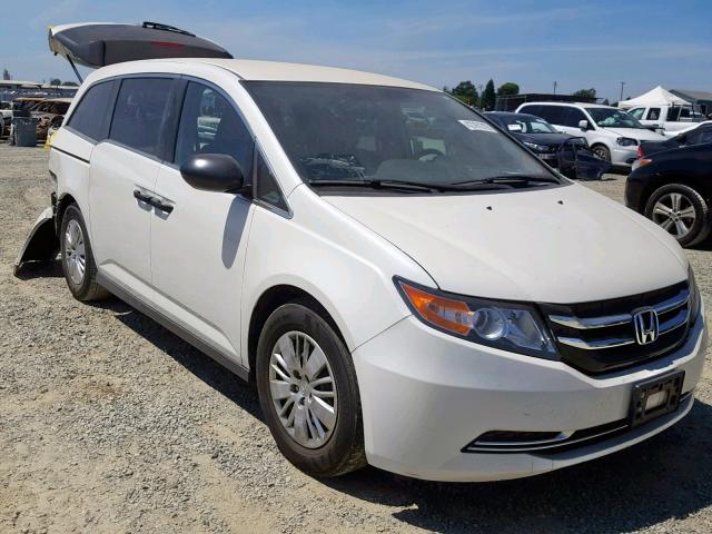 5FNRL5H2XFB055602 - 2015 HONDA ODYSSEY LX WHITE photo 1