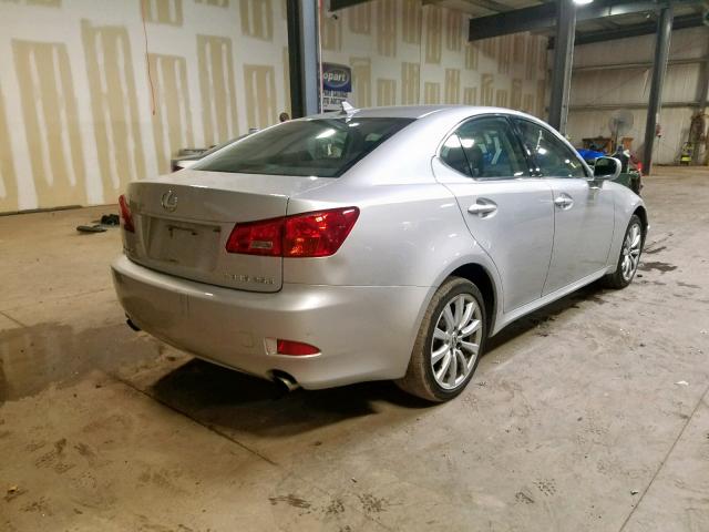 JTHCK262175009586 - 2007 LEXUS IS 250 SILVER photo 4