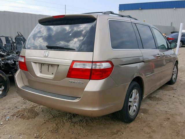 5FNRL387X5B043464 - 2005 HONDA ODYSSEY EX GOLD photo 4