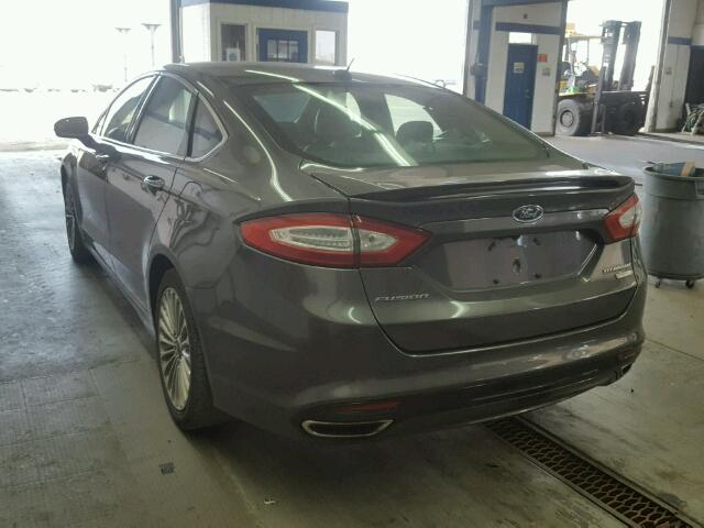 3FA6P0K95GR150591 - 2016 FORD FUSION TIT GRAY photo 3