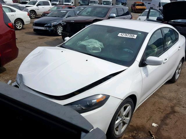 1C3CDFBB8GD667697 - 2016 DODGE DART SXT WHITE photo 2